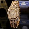 Image 1 : NEW LADIES OCTAGON SHAPED GOLD TONE CRYSTAL WATCH