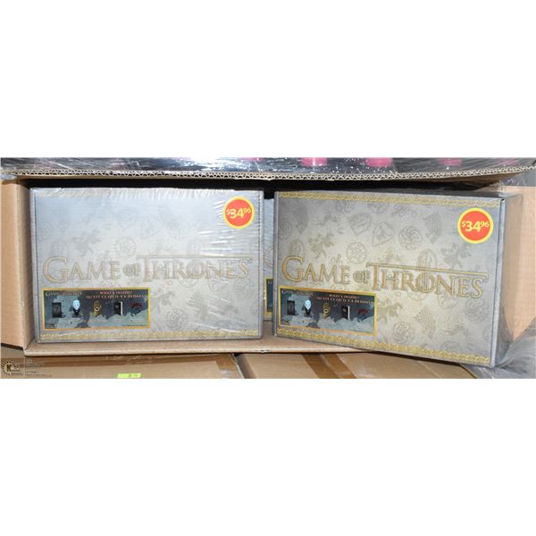 CASE WITH 4 NEW GAME OF THRONES COLLECTIBLE SETS