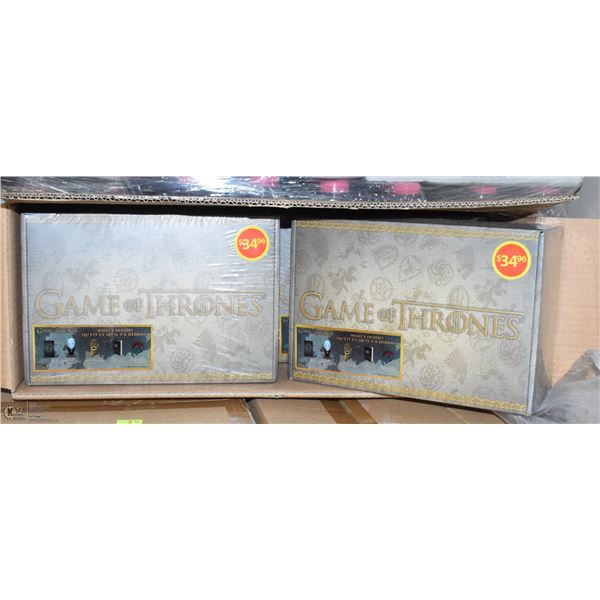 CASE WITH 4 NEW GAME OF THRONES COLLECTIBLE SETS
