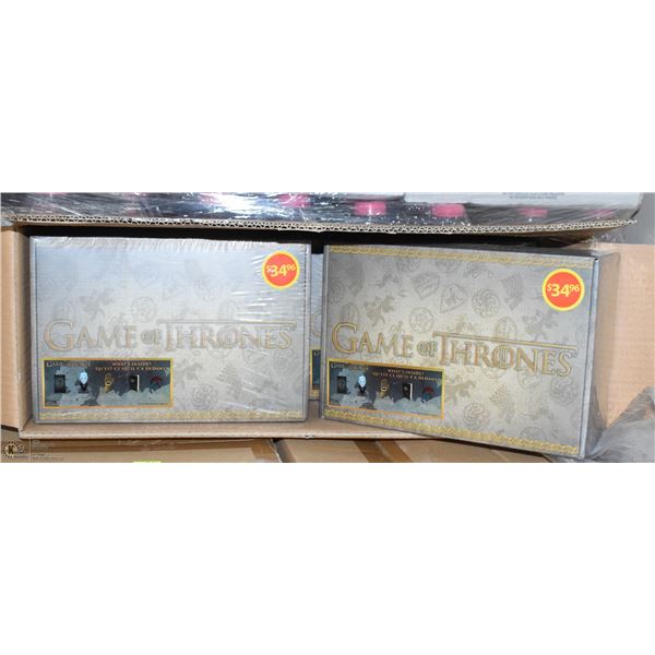 CASE WITH 4 NEW GAME OF THRONES COLLECTIBLE SETS