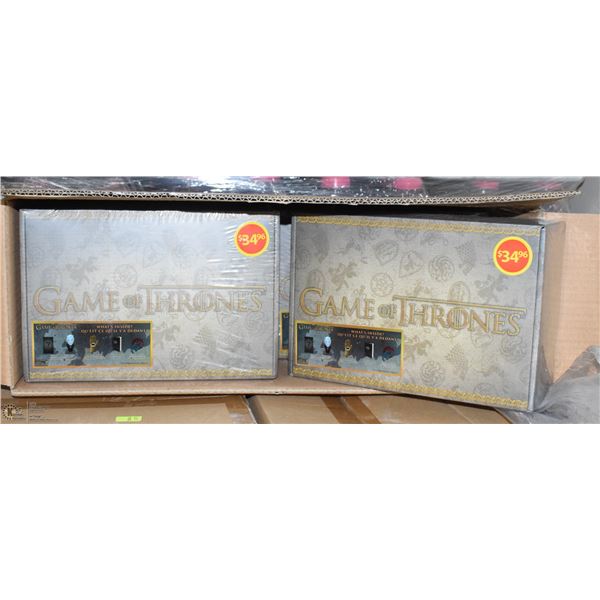 CASE WITH 4 NEW GAME OF THRONES COLLECTIBLE SETS