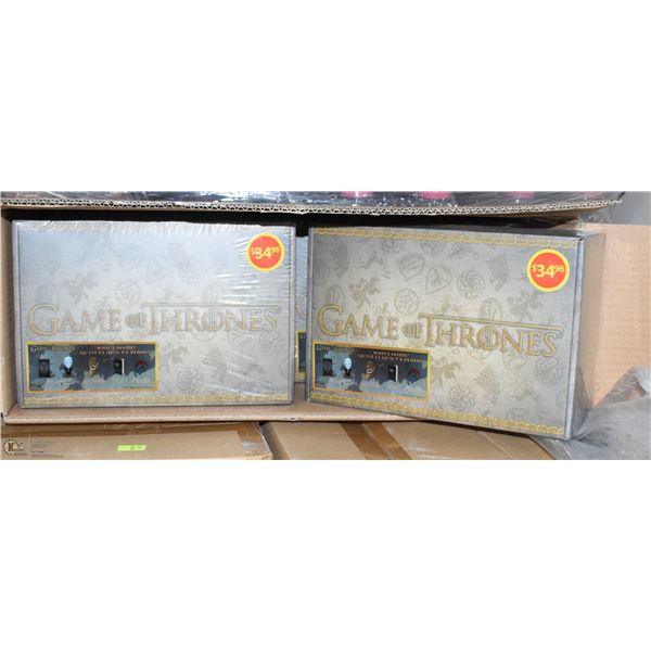 CASE WITH 4 NEW GAME OF THRONES COLLECTIBLE SETS