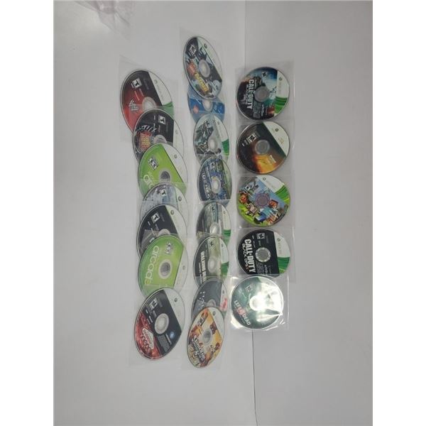 GROUP OF 20 XBOX 360 GAMES: INCLUDES HALO3, BATMAN
