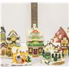 Image 2 : 9 PIECE CHRISTMAS VILLAGE SET LIGHTED