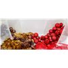 Image 1 : 57 CHRISTMAS BALLS, COPPER, GOLD, BROWN + MORE