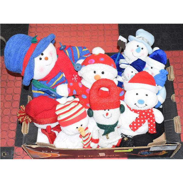 LOT OF 7 SNOWMAN COLLECTION-INCLUDES 30  PLUSH