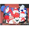 Image 1 : LOT OF 7 SNOWMAN COLLECTION-INCLUDES 30" PLUSH