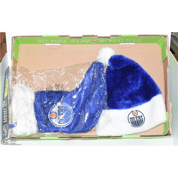 EDMONTON OILERS CHRISTMAS HAT + STOCKING