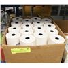 Image 1 : BOX OF 3" THERMAL  CASH REGISTER RECIEPT PAPER