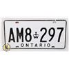 Image 1 : #690 ONTARIO LICENCE PLATE AM8 297 GOVERNMENT