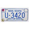 Image 1 : #693 NOVA SCOTIA USED CAR DEALER 1987 LICENCE