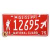 Image 1 : #708 U.S.A. MISSISSIPPI NATIONAL GUARD 1975 LICENC