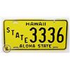 Image 1 : #731 RARE U.S.A. HAWAII 1969 LICENCE PLATE "STATE