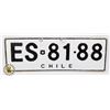 Image 1 : #746 CHILE SOUTH AMERICA LICENCE PLATE ES 81 88