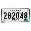 Image 1 : #753 PANAMA 2008 LICENCE PLATE 282048