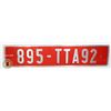 #766 FRANCE EUROPEAN TEMPORARY LICENCE PLATE