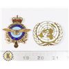 Image 1 : #806 LOT OF 2 BADGES U.N. UNITED NATIONS BERET