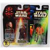 Image 1 : #498  STAR WARS OF 2 SEALED CARDED ACTION FIGURES