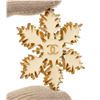 Image 6 : Chanel Gold CC Snowflake Crystal Charm