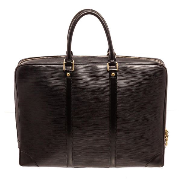 Louis Vuitton Black Porte Document Voyage Briefcases