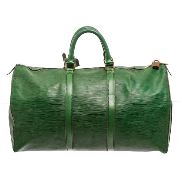 Louis Vuitton Green Epi Leather Keepall 50cm Travel Bag