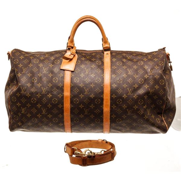 Louis Vuitton Brown Monogram Keepall 60cm Travel Bag