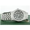 Image 7 : Rolex Mens Stainless Steel Black Baguette Diamond 36MM Datejust Wristwatch