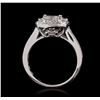 Image 3 : 18KT White Gold 1.56 ctw Diamond Ring