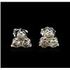 Image 1 : 14KT White Gold 1.22 ctw Diamond Earrings