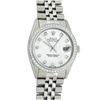 Image 2 : Rolex Mens Stainless Steel Mother Of Pearl Diamond 36MM Datejust Wristwatch