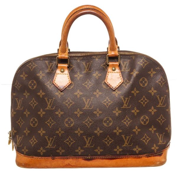 Louis Vuitton Brown Monogram Canvas Alma MM Satchel Bag