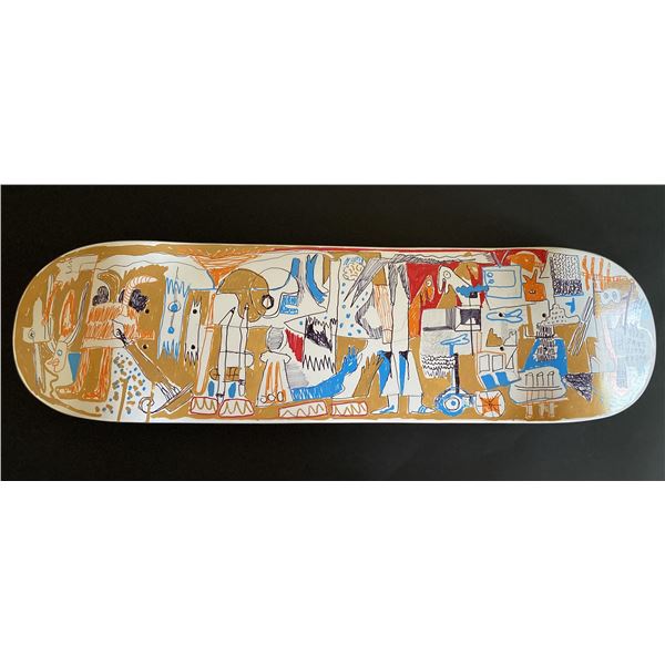 Handpainted skateboard "Players" by Gino Perez