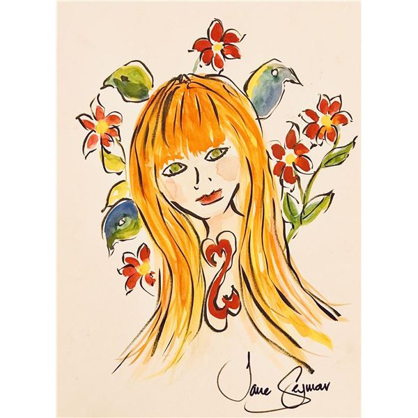 Jane SEYMOUR: Young Hearts, Open Hearts (Self-portrait with Open Heart Icon)