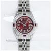 Image 3 : Rolex Ladies Stainless Steel 26MM Red Diamond Lugs 26MM Datejust Wristwatch With