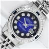 Image 1 : Rolex Ladies Stainless Steel Blue Vignette Diamond & Sapphire Datejust Wristwatc