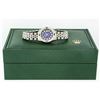 Image 7 : Rolex Ladies Stainless Steel Blue Vignette Diamond & Sapphire Datejust Wristwatc