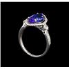 Image 4 : 14KT White Gold 2.78 ctw Tanzanite and Diamond Ring