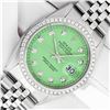 Image 1 : Rolex Mens Stainless Steel Green Diamond 36MM Oyster Perpetual Datejust
