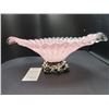 Image 1 : Pink & Clear Glass Clam Shaped Dish Cat A