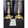 Image 1 : Pair Brass Candle Sticks Cat A