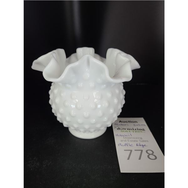Fenton Hobnail Glass Vase Cat A