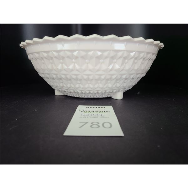 11" Round Fenton Glass Bowl Cat A