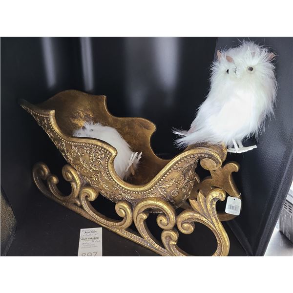 Sleigh and Owls Cat A