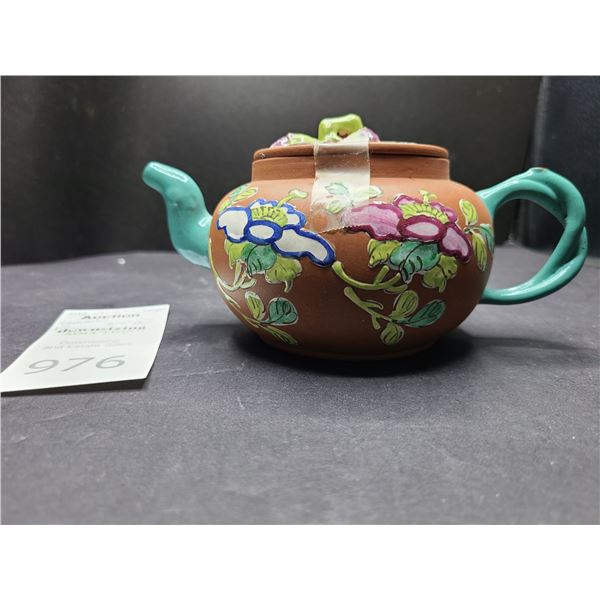 Old Chinese Clay Teapot Cat B