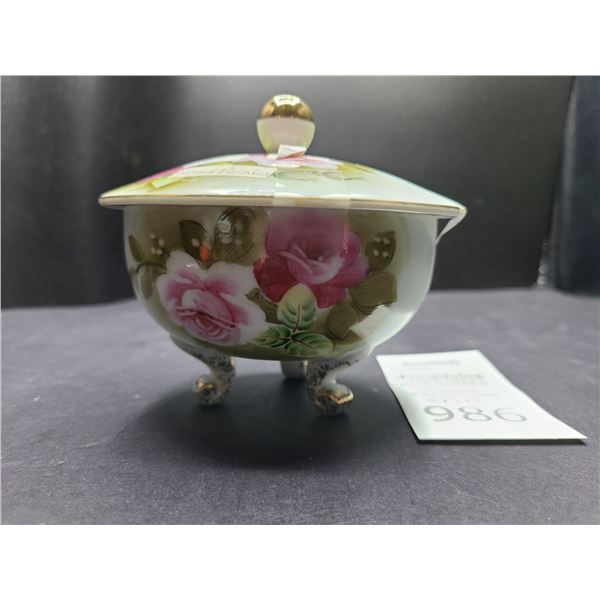 Lefton China Covered Dish Cat B