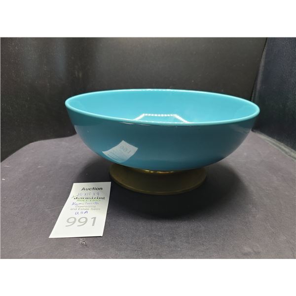 Blue Bowl with Metal Base Cat B