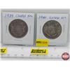 Image 1 : Canada Fifty Cent - Strip of 2: 1939; 1940