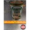 Image 1 : "Quaker State Super Blend Motor Oil" (1 Quart Oil Tin) (5-1/2"H x 4"Dia)