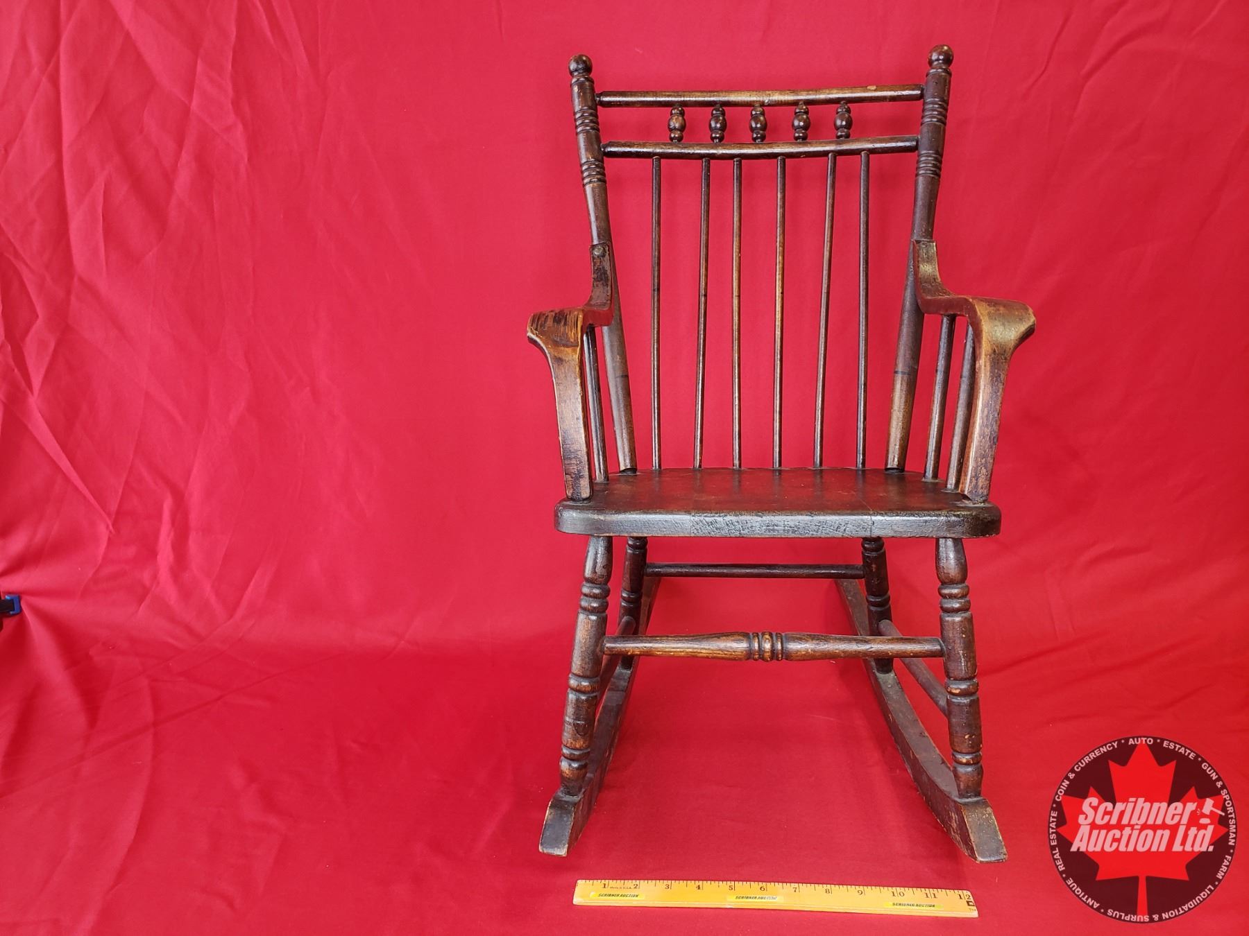 Small Spindle Back Rocker Small Vintage Spindle Back Rocking Chair (27-3/4