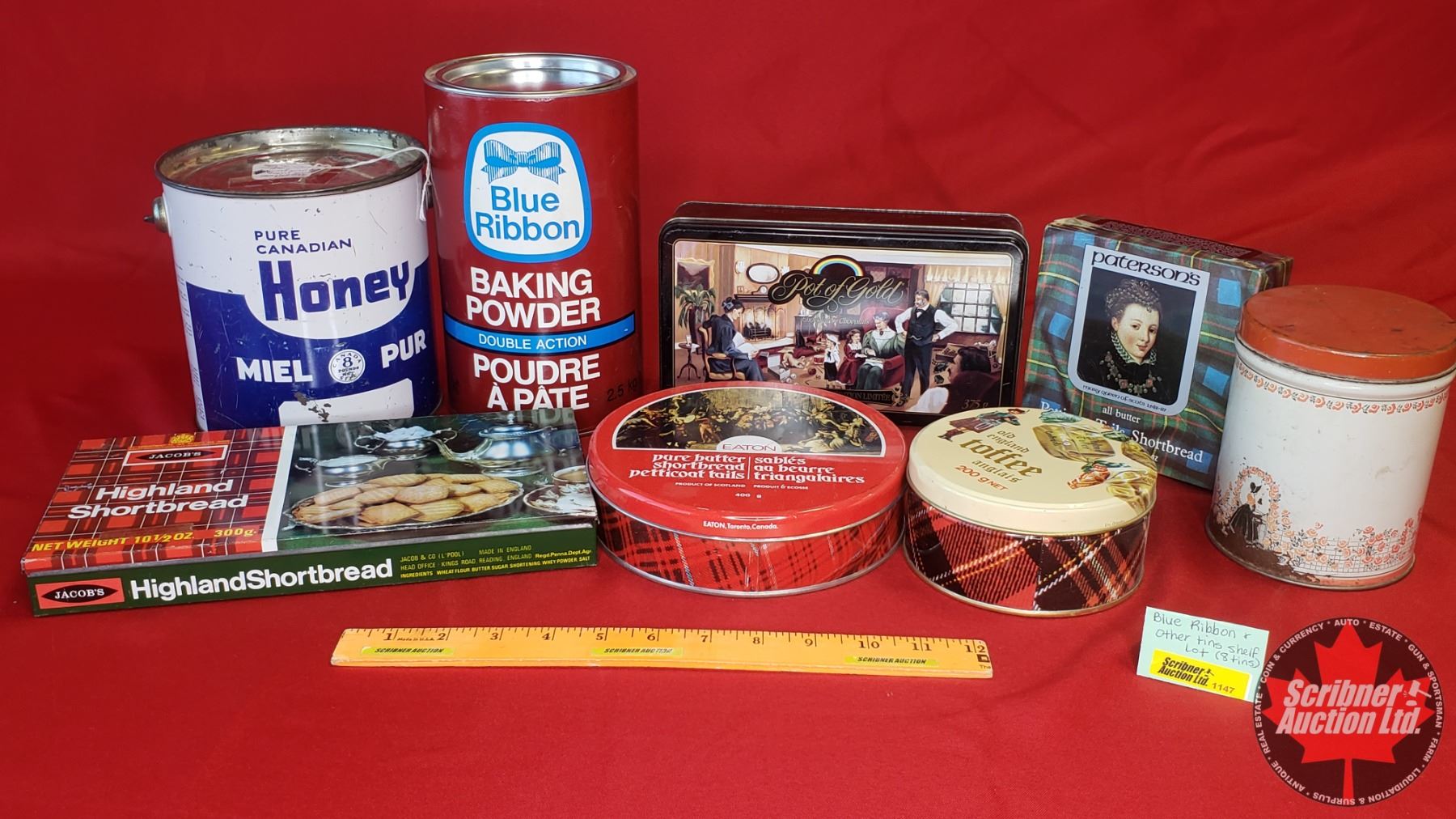 Collector Tin Combo (8) (Incl: Blue Ribbon Baking Powder, Pure Canadian ...